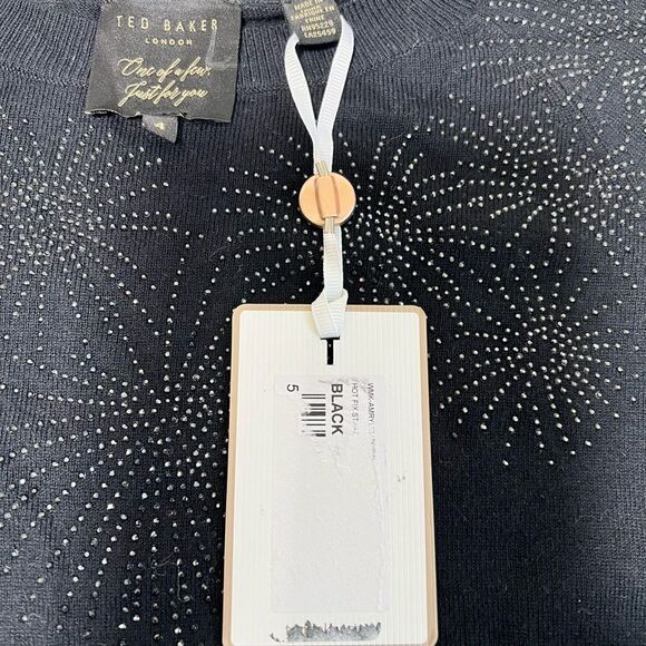 Ted Baker Crew Neck Sweater Amyrlis Stardust Neutral Knit New Size 4 (Large) - Picture 12 of 16